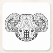 刺激を受けたなコアラ スクエアペーパーコースター (正面)