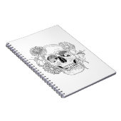 刺激を受けたなスカルおよび花 ノートブック (右側)