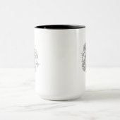 刺激を受けたなスカルおよび花 マグカップ (中央)