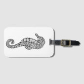 刺激を受けたなタツノオトシゴ ラゲッジタグ (正面横)