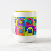 刺激を受けたなパグのマグ ツートーンマグカップ (正面左)