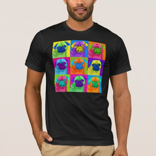 刺激を受けたなパグのワイシャツ Tシャツ (正面)