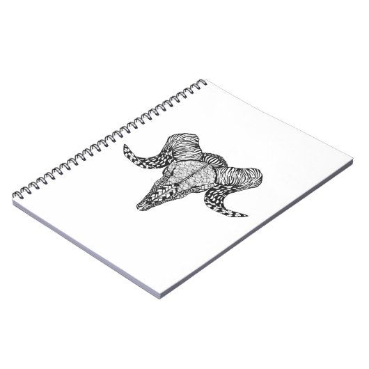 刺激を受けたなヒツジのスカル ノートブック (左側)