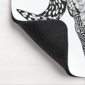 刺激を受けたなヒツジのスカル マウスパッド (コーナー)