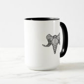 刺激を受けたなヒツジのスカル マグカップ (正面右)