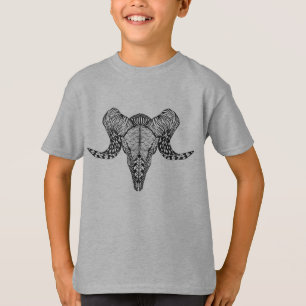 刺激を受けたなヒツジのスカル Tシャツ