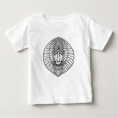 刺激を受けたなヒヒの顔 ベビーTシャツ (正面)