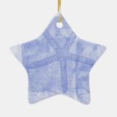 刺激を受けたなビーチのテーマのヒトデ セラミックオーナメント (裏面)