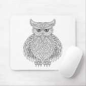 刺激を受けたなフクロウの鳥のトーテム マウスパッド (マウス)