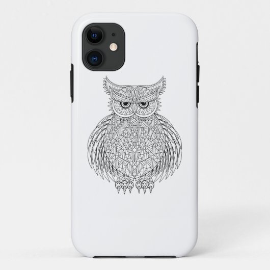 刺激を受けたなフクロウの鳥のトーテム Case-Mate iPhoneケース (裏面)