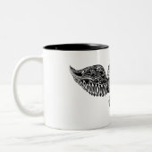 刺激を受けたなフクロウ ツートーンマグカップ (左)