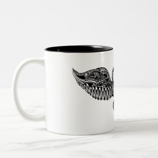 刺激を受けたなフクロウ ツートーンマグカップ (左)