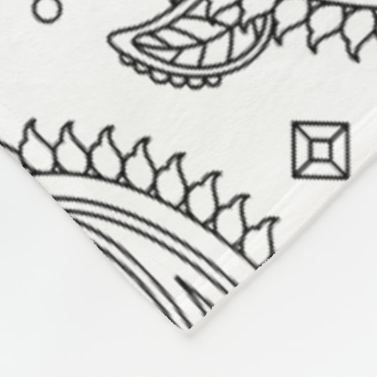 刺激を受けたなペイズリーのデザイン フリースブランケット (角)