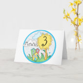 刺激を受けたなマイル標石3か月の カード (黄色い花)