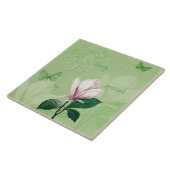 刺激を受けたなマグノリアの花柄 タイル (側面)