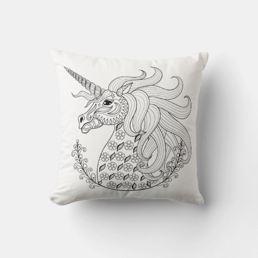 刺激を受けたなユニコーン クッション (正面)