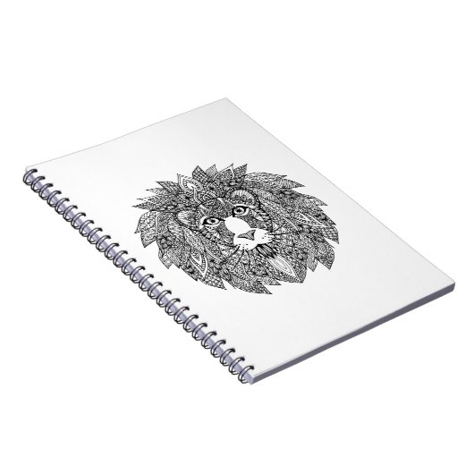 刺激を受けたなライオンの頭部4 ノートブック (右側)