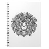 刺激を受けたなライオンの頭部4 ノートブック (正面)