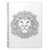 刺激を受けたなライオンの頭部 ノートブック (正面)