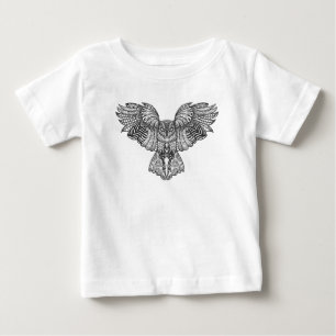 刺激を受けたなワシミミズク ベビーTシャツ