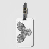 刺激を受けたなワシミミズク ラゲッジタグ (正面縦)