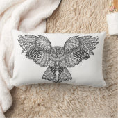 刺激を受けたなワシミミズク ランバークッション (ブランケット)