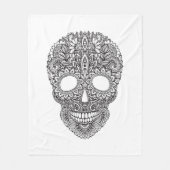 刺激を受けたな人間のスカル フリースブランケット (正面)