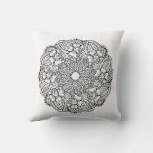 刺激を受けたな円形のデザイン クッション (裏面)