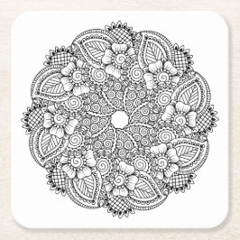 刺激を受けたな円形のデザイン スクエアペーパーコースター