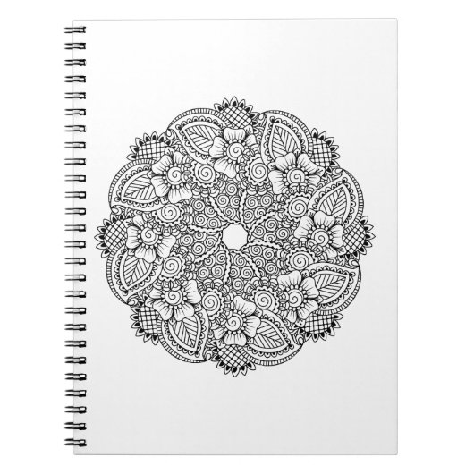 刺激を受けたな円形のデザイン ノートブック (正面)