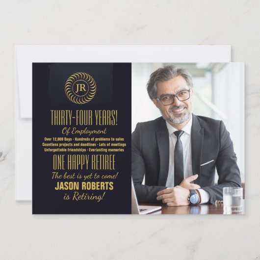 刺激を受けたな写真の退職のパーティの招待状 招待状 (正面)