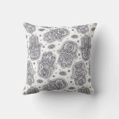 刺激を受けたな手描きのHamsa クッション (裏面)