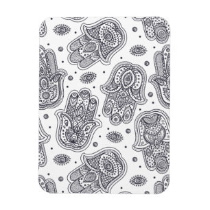 刺激を受けたな手描きのHamsa マグネット