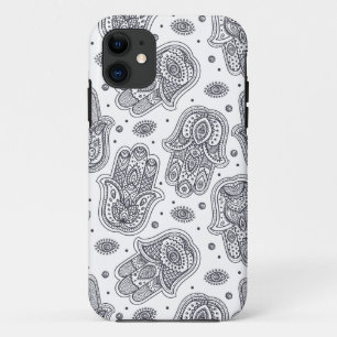 刺激を受けたな手描きのHamsa iPhone 11 ケース