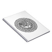 刺激を受けたな曼荼羅の秋のカシの葉 ノートブック (右側)