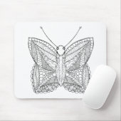刺激を受けたな熱帯デザインの蝶 マウスパッド (マウス)