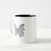 刺激を受けたな熱帯蝶 ツートーンマグカップ (正面左)