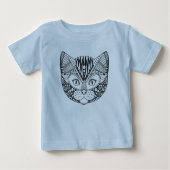 刺激を受けたな猫 ベビーTシャツ (正面)