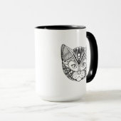 刺激を受けたな猫 マグカップ (正面右)