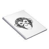 刺激を受けたな猿のデザイン ノートブック (右側)