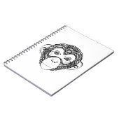 刺激を受けたな猿のデザイン ノートブック (左側)