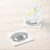 刺激を受けたな目 スクエアペーパーコースター (インサイチュ)