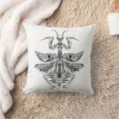 刺激を受けたな祈るカマキリ クッション (ブランケット)