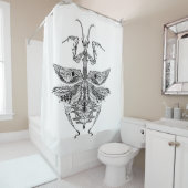 刺激を受けたな祈るカマキリ シャワーカーテン (インサイチュ)