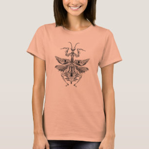 刺激を受けたな祈るカマキリ Tシャツ