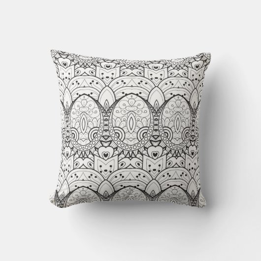 刺激を受けたな種族のイラストレーション クッション (正面)