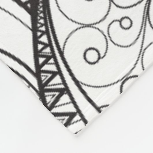 刺激を受けたな種族のイラストレーション フリースブランケット (角)