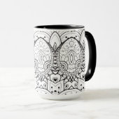 刺激を受けたな種族のイラストレーション マグカップ (正面右)