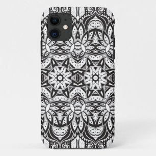 刺激を受けたな種族のスタイルのイラストレーション iPhone 11 ケース