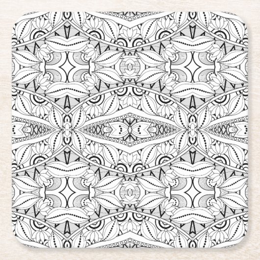 刺激を受けたな種族のデザイン スクエアペーパーコースター (正面)